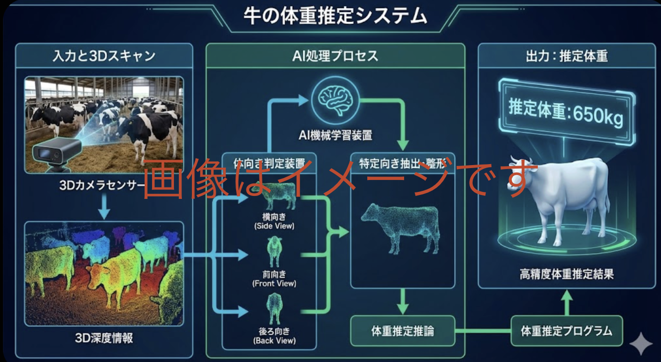 「体重推定装置、体向き判定装置、体部位画像生成装置、機械学習装置、推論装置、体重推定方法、及び、体重推定プログラム」のアイキャッチ画像