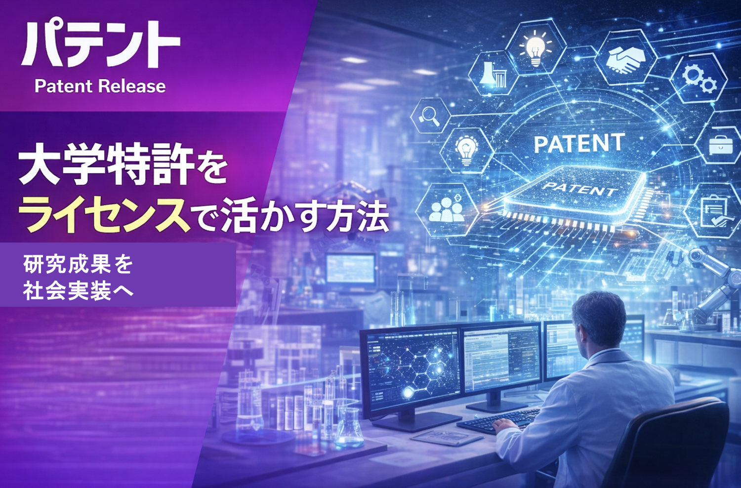 「大学特許をライセンスで活かす方法」のアイキャッチ画像