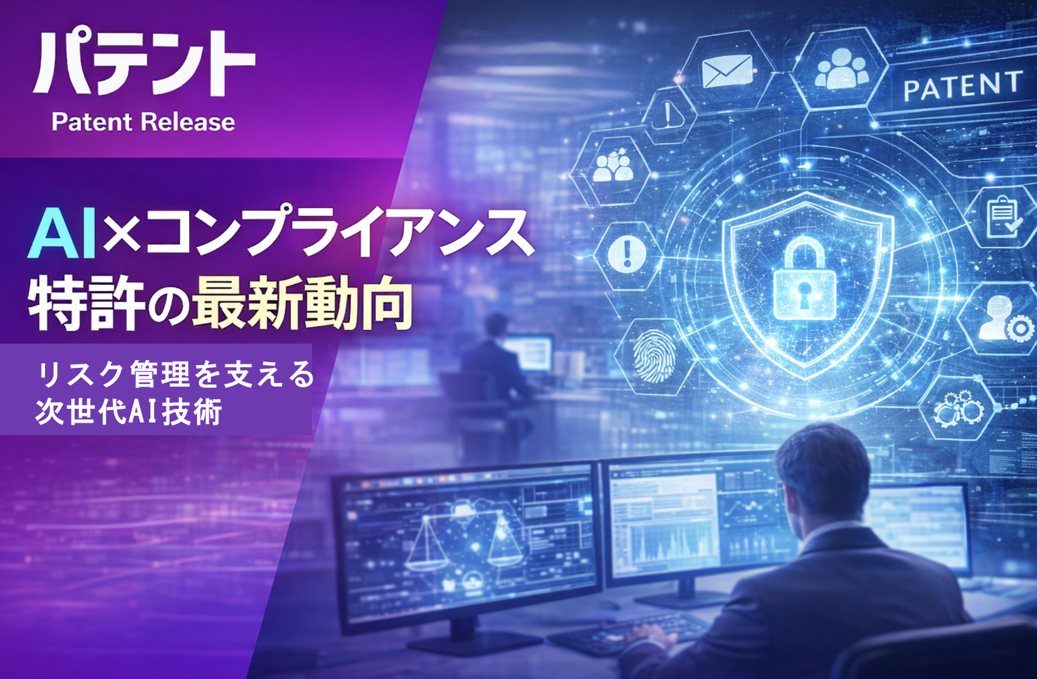 「AI×コンプライアンス特許の最新動向」のアイキャッチ画像