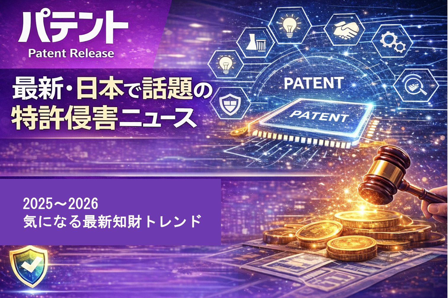 「最新・日本で話題の特許侵害ニュース」のアイキャッチ画像